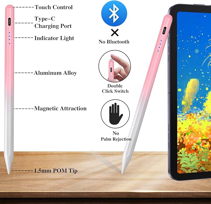 Stylists Pens for Touch Screens, Rechargeable Active Magnetic Stylus Pens - Image 3