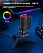 USB Gaming Microphone, Computer Recording Condenser Mic - Image 2
