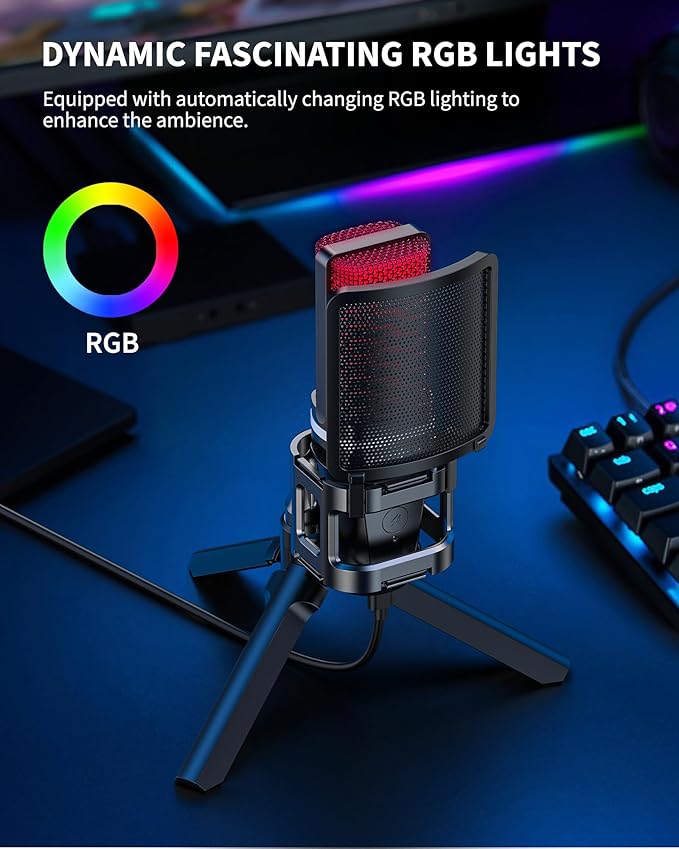 USB Gaming Microphone, Computer Recording Condenser Mic - Image 2