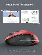 Trueque Wireless Mouse for Laptop, 2.4GHz Ergonomic Computer Mouse - Image 4
