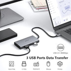 ABIWAZY USB C Docking Station Dual Monitor Adapter - Image 6