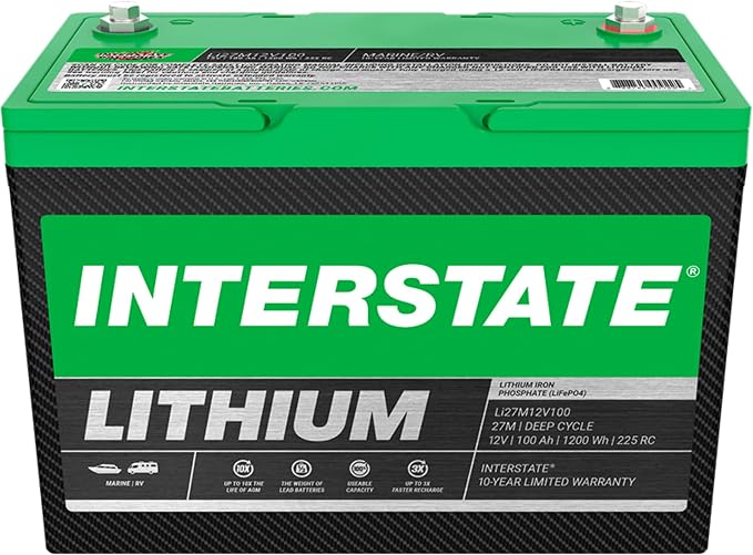 Interstate Batteries 12V 100Ah Group Size 27M Lithium Marine/RV Deep Cycle - Image 5