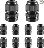 10 PCS 3/8" NPT Nylon Cable Gland Joints by RTHIEAI
