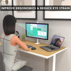 Mount-It! White Single Monitor Stand – Adjustable Desk Arm - Image 2