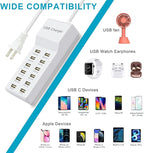Multi Port USB Charging Station Wall Charger, Compatible - Image 2