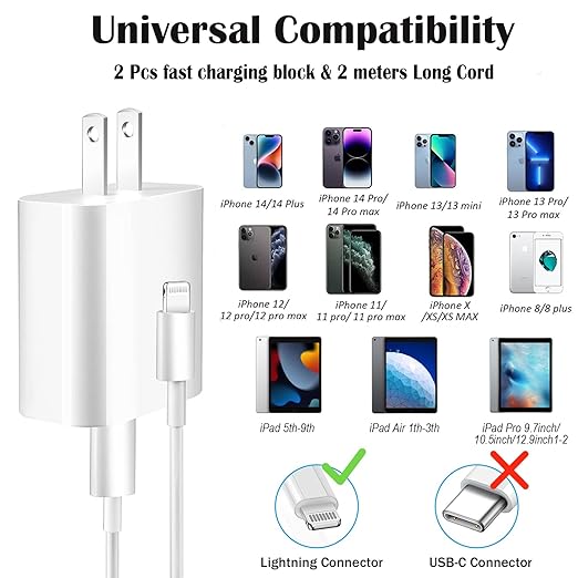 iPhone Charger Fast Charging, iPhone Fast Charger 2Pack Type C Fast Charger - Image 3