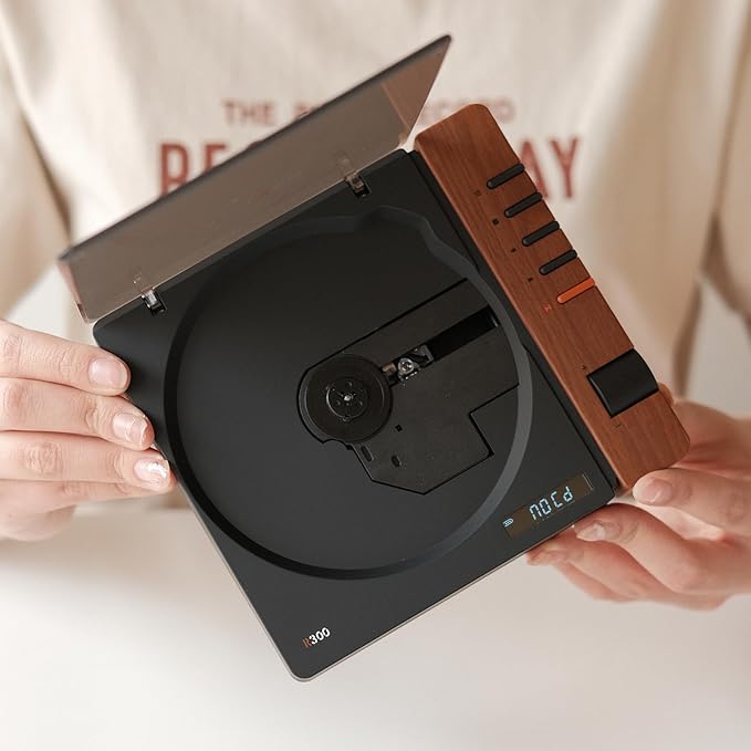 syitren R300 CD Player Portable Bluetooth Desktop Retro CD Players - Image 5