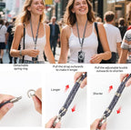 3-in-1 Adjustable Phone Lanyard Crossbody Cell Phone Neck Strap Universal - Image 6