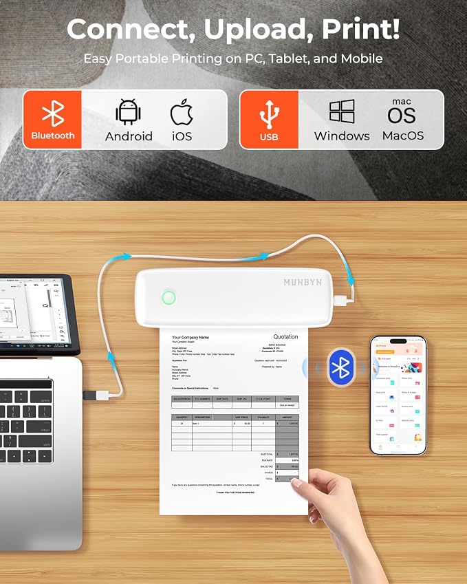 MUNBYN Portable Printers Wireless - Image 3