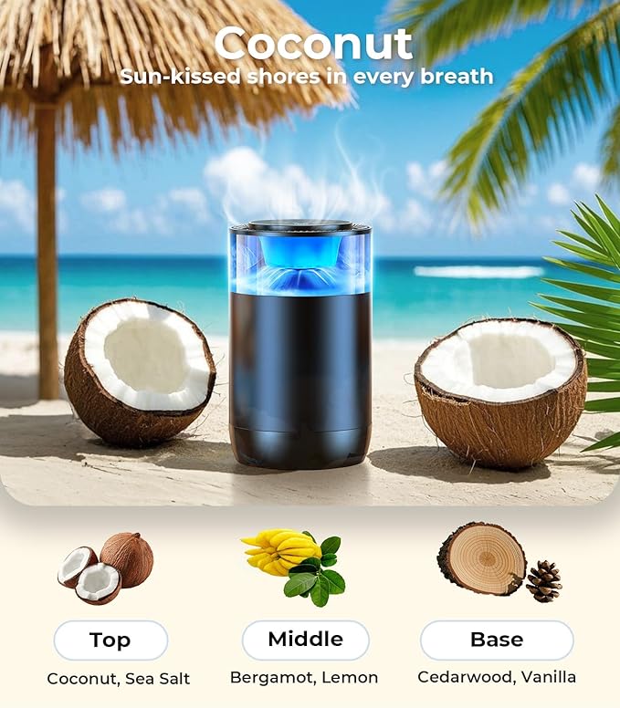 Smart Car Air Fresheners, Ambient Light & Mist Fragrance, Auto On/Off Car Air - Image 5