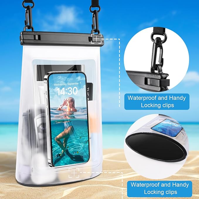 2L Waterproof Phone Pouch for iPhone 16 15 14 11 Pro Max & Galaxy S24 S21 - Image 4