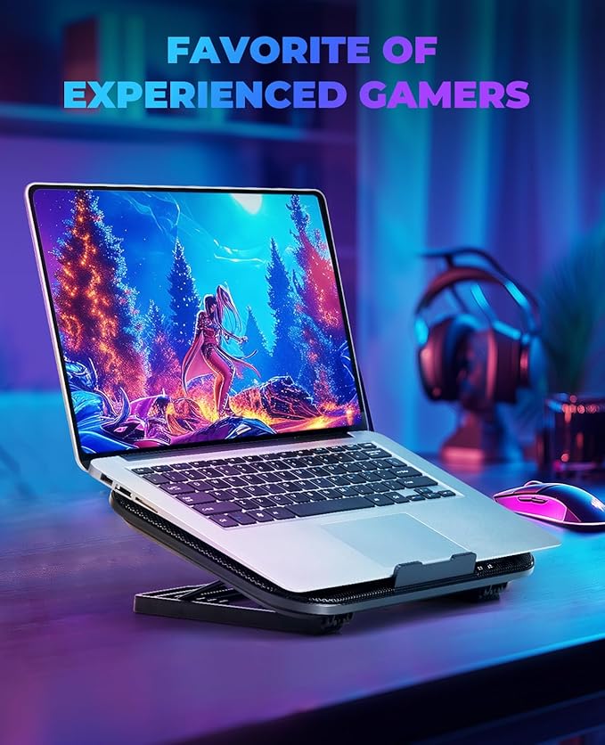 HAVIT Laptop Cooling Pad with 6 Quiet Fans and Adjustable Heights - Image 5
