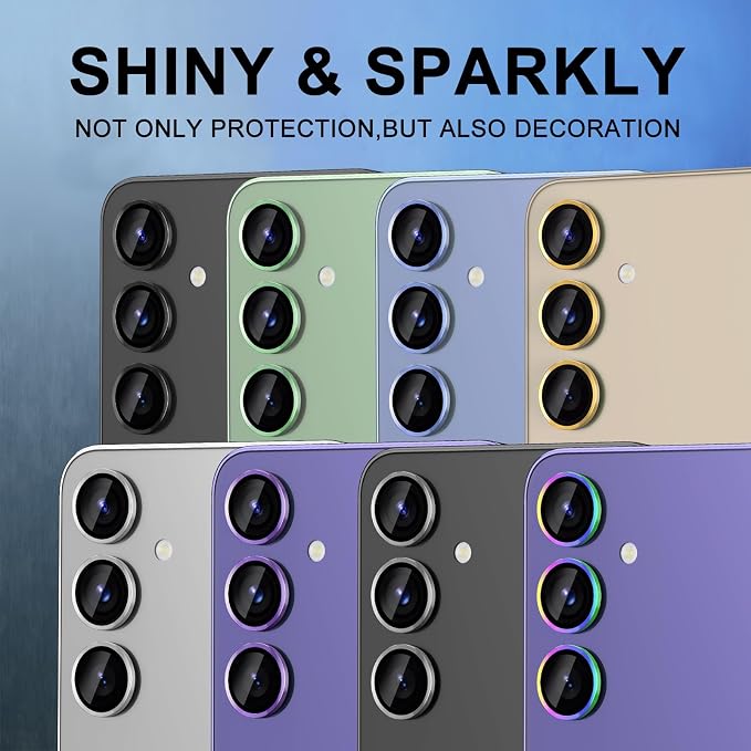 for Samsung Galaxy S25 Camera Lens Protector, Individual Metal Ring Tempered - Image 7