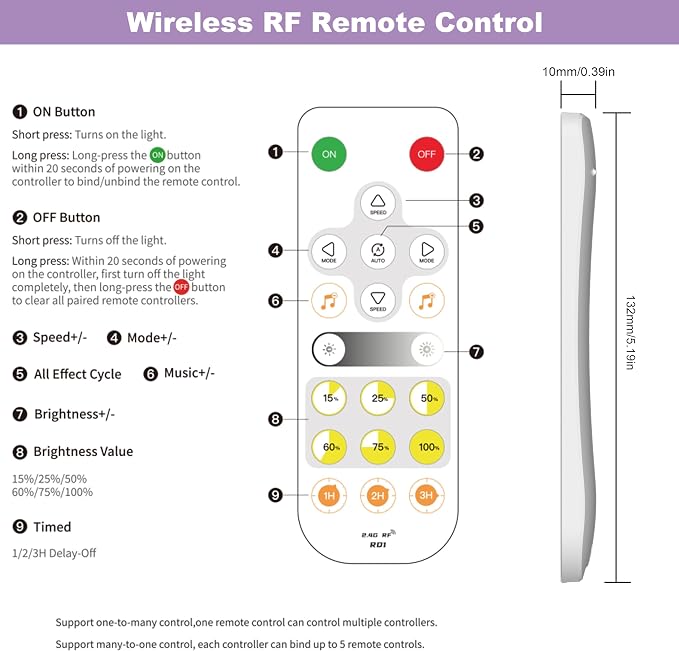 MIWISE LED Dimmer, Smart WiFi+Bluetooth Dimmable Controller - Image 8