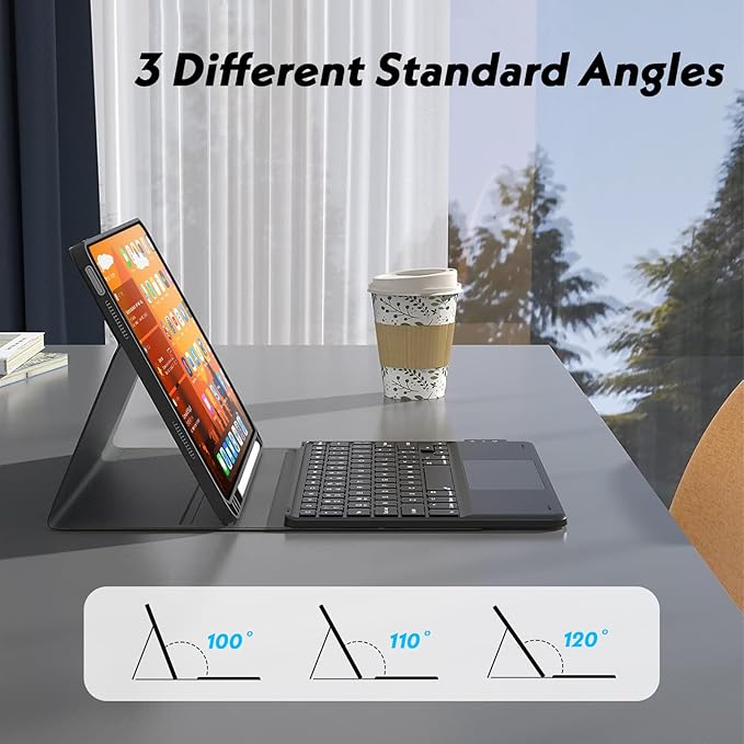 Keyboard Case for iPad Pro 12.9 Inch 2017/2015, 7 Color Backlit, Detachable - Image 4