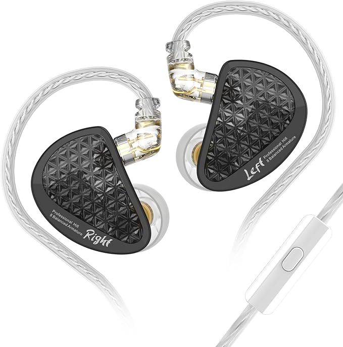 KZ AS16 Pro 8 Balance Armatures in-Ear Earphone, Pro HiFi IEMs Music Earbuds by HHIFIHEAR
