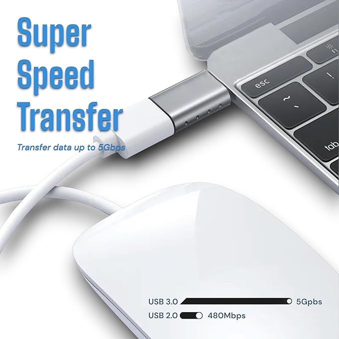 JLB USB C to USB Adapter, USB C Male to USB 3.0 Female Adapter, 5Gbps Data - Image 3