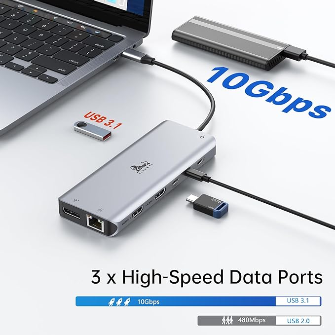LIONWEI Laptop Docking Station 13 in 1 - Image 6