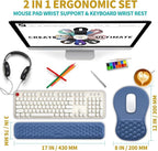 Hokafenle 2 in 1 Ergonomic Mouse Pad Wrist Support & Wrist Rest - Image 2