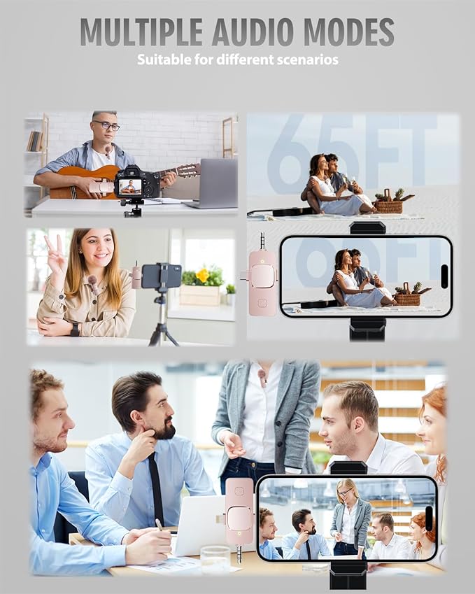 PQRQP 3 in 1 Wireless Lavalier Microphone - Image 4