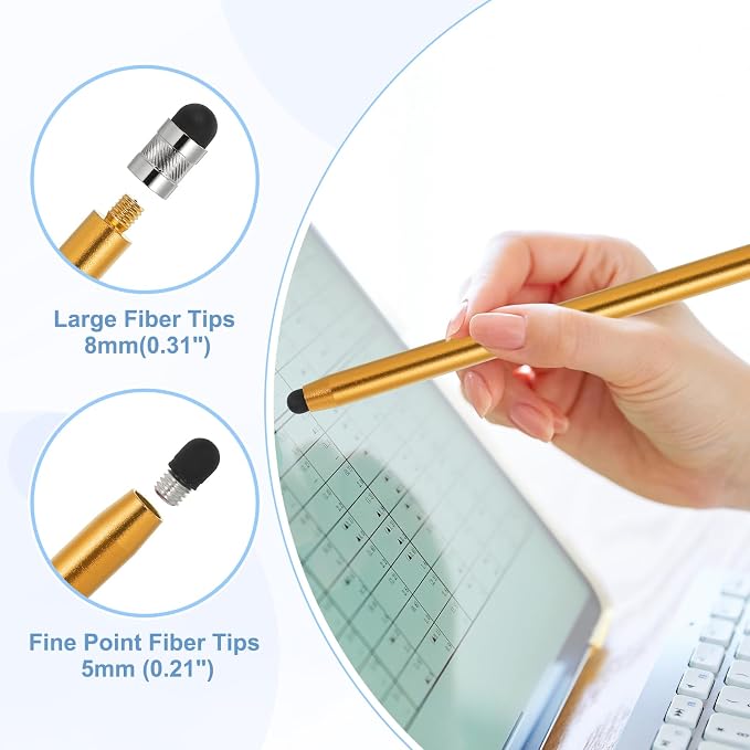 PATIKIL 5 Pcs Stylus Pens for Touch Screens, 2 in 1 High Sensitivity Universal - Image 3