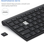 Wireless Keyboard and Mouse, Vssoplor 2.4GHz Rechargeable Compact Quiet - Image 4