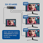 OREI USB C Docking Station Triple Monitor 3 Monitor Dock - Image 7