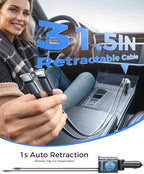 Upgraded SUPERONE Retractable Car Charger, 6-Port Car Charger USB C, iPhone Car - Image 5