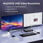 HDMI KVM Switch 2 Monitors 2 Computers 4K@60Hz USB 3.0 KVM Switcher Share Dual - Image 3