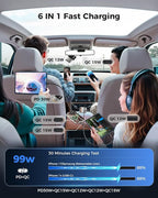 SUPERONE Retractable Car Charger, 6-Port Car Charger USB C, iPhone Car Chargers - Image 3