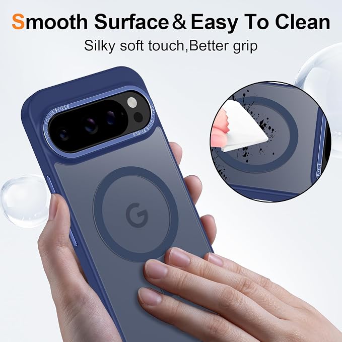 Magnetic for Google Pixel 9/Pixel 9 Pro Case, Shockproof Slim Translucent Matte - Image 5