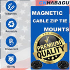 Magnet Zip Tie Mount Magnetic Zip Ties Mount Clips Base Holder Strong - Image 2