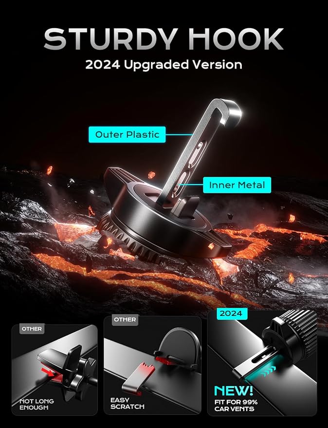 CHGeek Wireless Car Charger, 15W Fast Charging Car Phone Holder Charger - Image 5