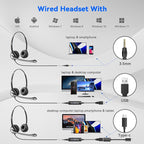 Wantek Computer Headset with Microphone - Image 3