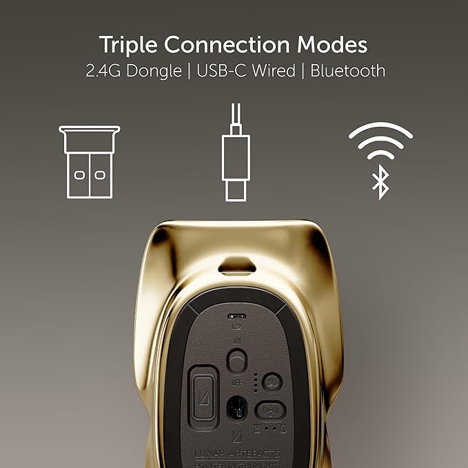 LUNAR ARTEFACTS Ambidextrous Rechargeable Bluetooth Wireless Computer Mouse - Image 5