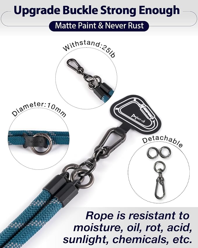 project-cb Cell Phone Lanyard ×1, Tether Tab ×2, Universal Adjustable Phone - Image 3