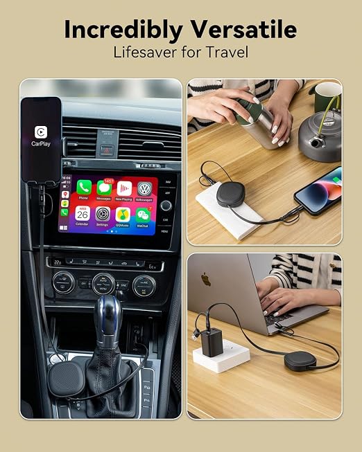 5 in 1 Retractable iPhone Fast Charging Cable, Samsung S24 S23, Tablet & More - Image 8