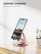 Nulaxy Rotatable Cell Phone Stand, Fully Adjustable Foldable Desktop Phone - Image 6