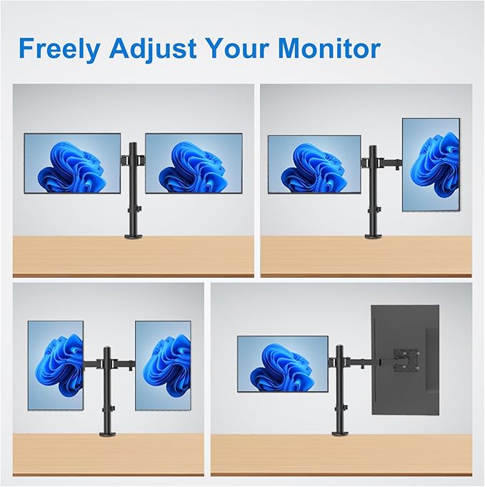 H&C Dual Monitor Mount, Monitor Arm - Image 4