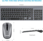 LeadsaiL Wireless Keyboard and Mouse Combo, Wireless USB Mouse and Computer - Image 3