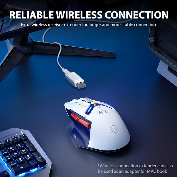 INPHIC IN9 Wireless Gaming Mouse, True Tri-Mode Bluetooth/Type-C Wired/2.4G - Image 4
