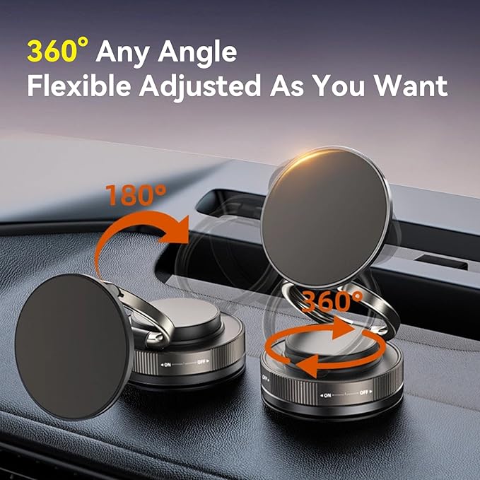 Upgraded 360° Nano Gel Vacuum Magnetic Car Phone Holder Ultra Strong Suction - Image 4