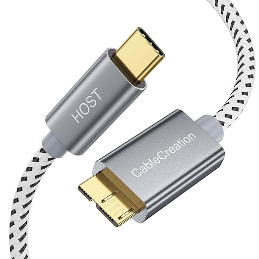CableCreation 3.3ft*2 USB C to Micro B Cable, 10Gbps Speed External Hard Drive by CableCreation