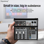 Depusheng Professional Audio Mixer, 4 Channel Audio Interface Sound Board - Image 4