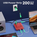 200W Charging Station, 12-in-1 USB C Power Strip - Image 5