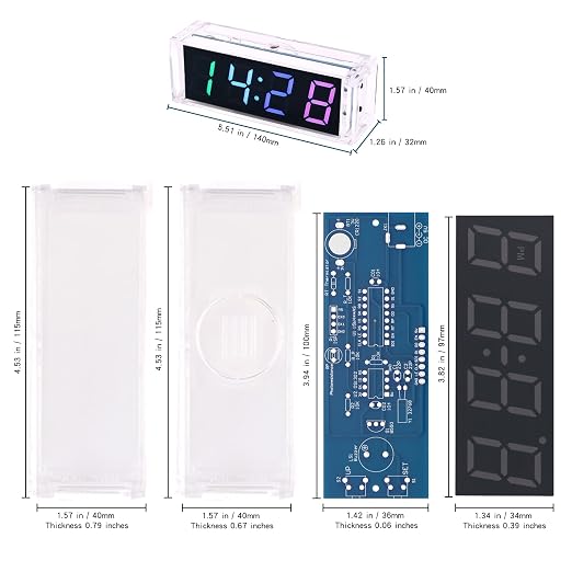 Soldering Practice Kit DIY RGB Digital Tube Adjustable Multifunctional Alarm - Image 4
