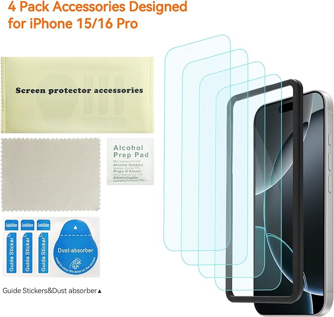 4 Pack Anti Blue Light Screen Protector - Image 3
