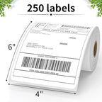 FungLam 4"X6" Thermal Shipping Labels, 4X6 Labels, Perforated, 250 Labels - Image 2