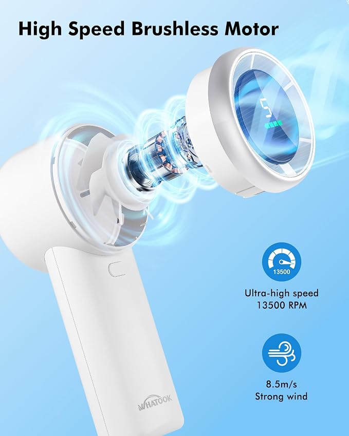 WHATOOK Portable Mini Fan: High Speed Cooling Fan, 10 Hours Battery Life - Image 3