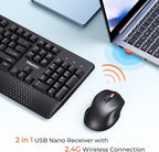 MEETION New Wireless Keyboard and Mouse, Computer Keyboard Mouse Combo - Image 2